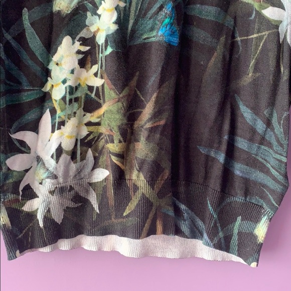 Ted Baker London Larvley Twilight Floral Sweater - Ted Sz 1/ US Sz 2-4 - Picture 2 of 10
